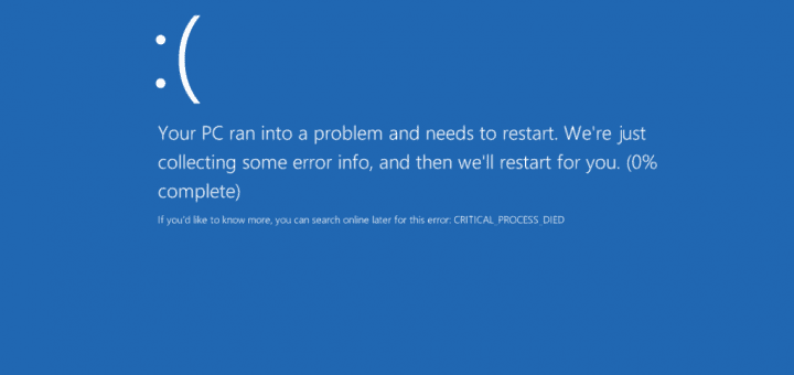How to fix CRITICAL_PROCESS_DIED error on Windows 8/8.1
